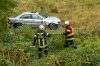 Pkw kommt nach Wildunfall von der Straße ab