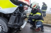 Pkw-Lenker übersieht auf der Reitterner Kreuzung der B37 ein Rettungsfahrzeug