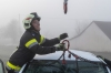 Drei Fahrzeuge kollidieren im dichten Nebel auf der B37 bei Gföhl
