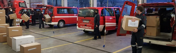 Logistische Unterstützung für die Massentestung im Bezirk Krems