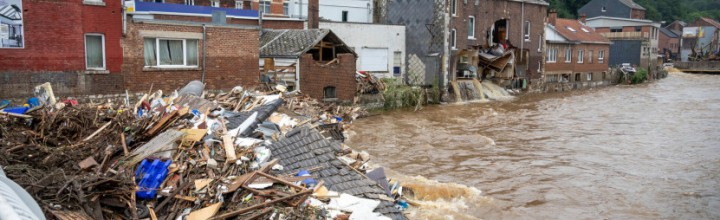 Hilfseinsatz nach Hochwasserkatastrophe in Belgien