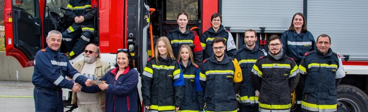 Spende an die Feuerwehrjugend