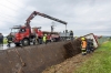 Lkw-Unfall durch medizinischen Notfall - Aufwendige Bergungsarbeiten