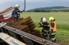 Lkw-Unfall durch medizinischen Notfall - Aufwendige Bergungsarbeiten