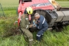 Lkw-Unfall durch medizinischen Notfall - Aufwendige Bergungsarbeiten