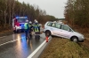 Fahrzeuglenkerin weicht umgestürzten Baum aus und rutscht von der Fahrbahn