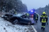 Porsche bei mehrfachen Überschlag auf der B37 zerstört