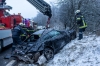 Porsche bei mehrfachen Überschlag auf der B37 zerstört