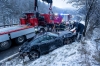 Porsche bei mehrfachen Überschlag auf der B37 zerstört