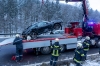 Porsche bei mehrfachen Überschlag auf der B37 zerstört